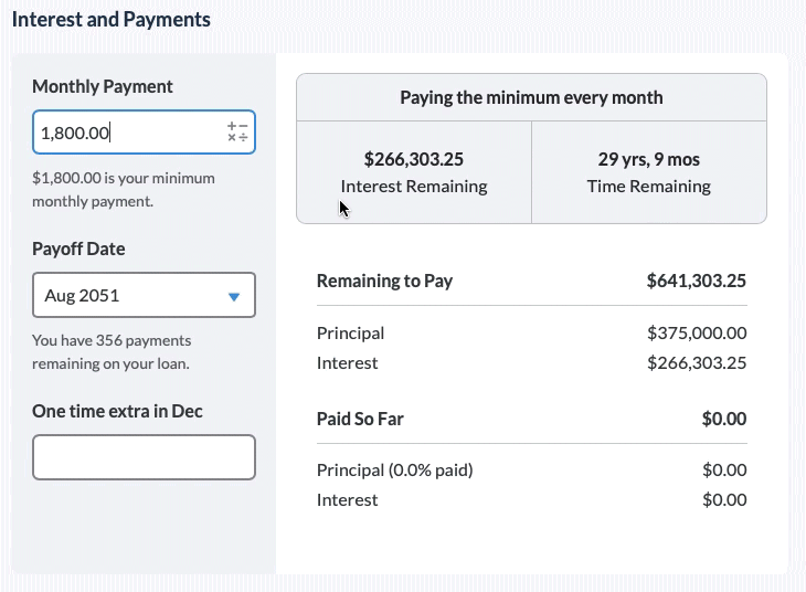 YNAB's Loan Planner tool helps calculate the impact of paying extra on your 15 or 30 year mortgage.