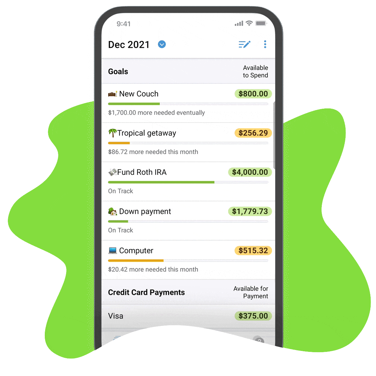 YNAB vs. Mint: Set targets to achieve your goals in YNAB