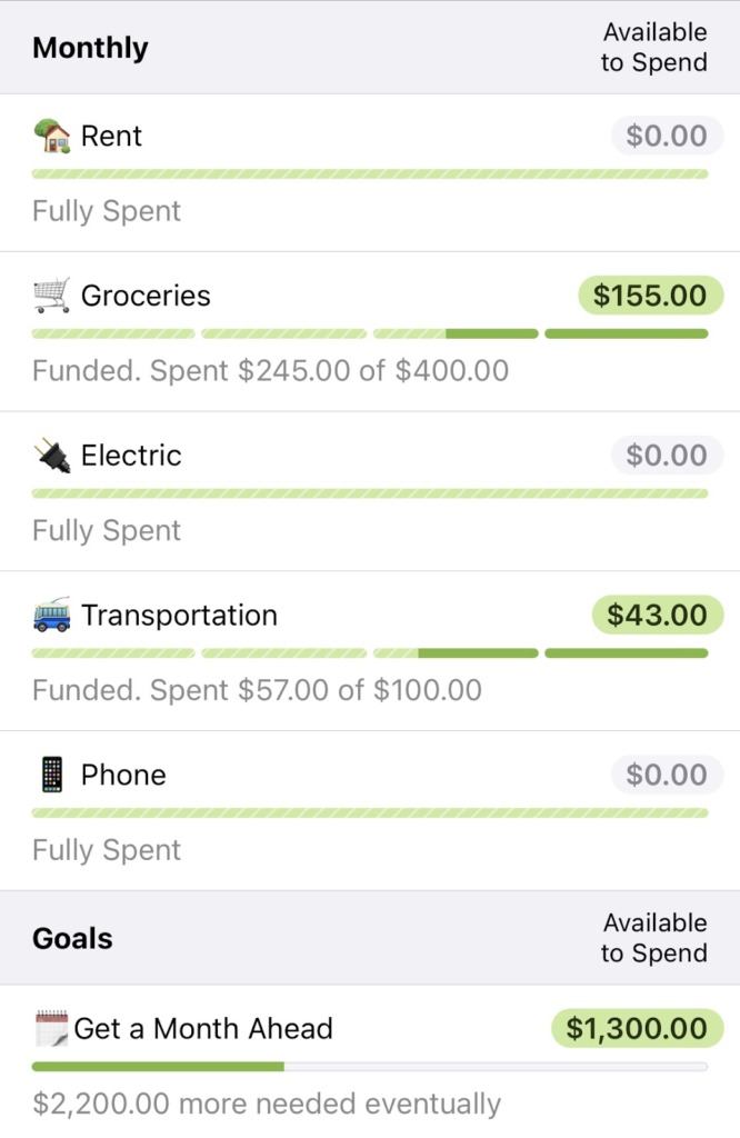 See how much you have available to spend and save (while also tracking expenses) with a budget.