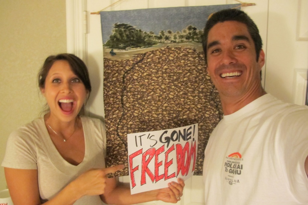 Mochizukis paid off six-figure debt in 33 months. The day they paid off their debt.