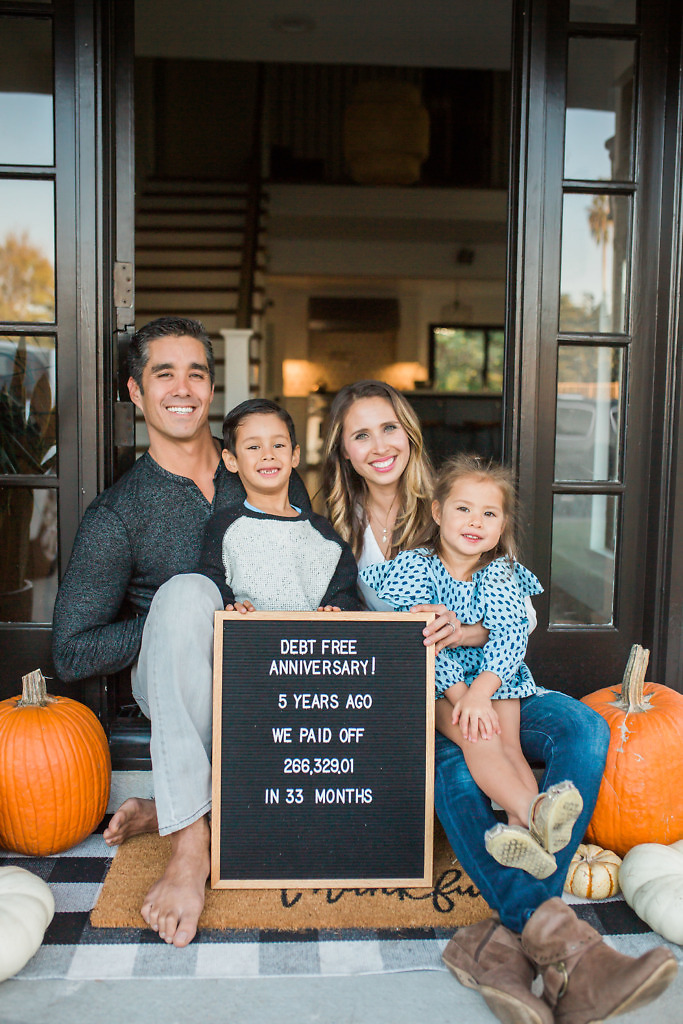 Mochizukis paid off six-figure debt in 33 months. Family photo.