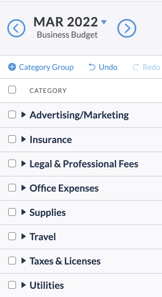 Make small business tax planning easier by setting up budget categories to match a Schedule C.