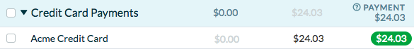 See the sum of your credit card purchases in your YNAB budget