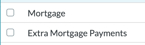 Two categories are set up in my budget in YNAB