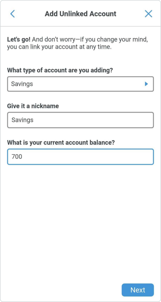 Don't forget to add your savings account to your budget. 