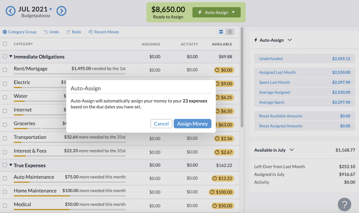 YNAB's Auto-Assign makes budgeting with ADHD easier 