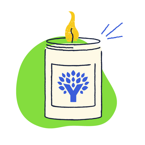 YNAB candle for Winter Solstice