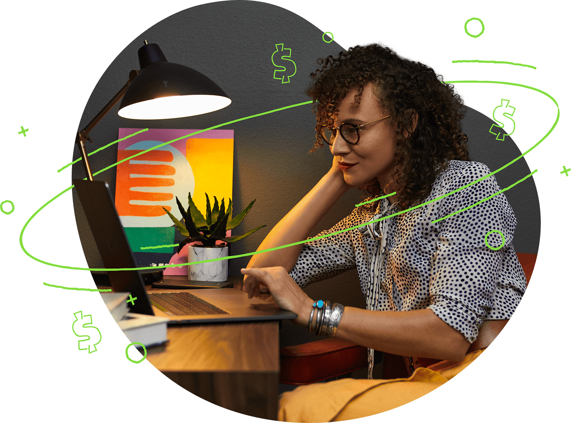 Woman with a positive money mindset