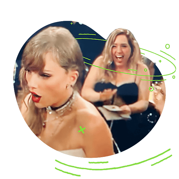 Katelyn cheers on Taylor Swift at the Grammys