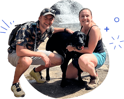 YNABer Brian and his wife at a waterfall